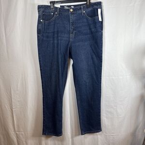 Women’s Seven 7  Jeans High Rise Slim Straight Blue Jeans Size 16 NWT